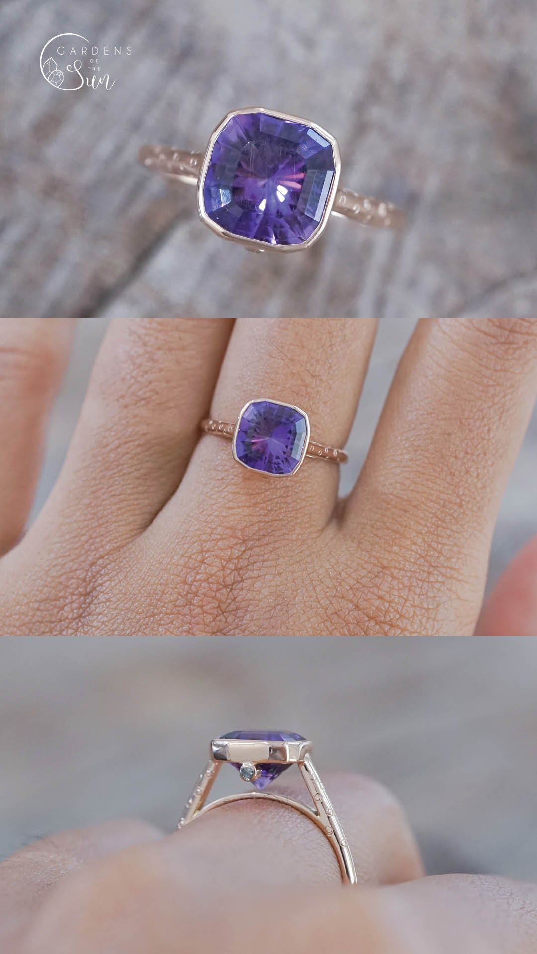LMDPRAJAPATIS 5.25 Ratti 4.60 Carat Amethyst Ring Original Certified  Natural Amethyst Stone Ring Astrological Birthstone Adjustable Ring for Men  and Women,s : Amazon.in: Fashion